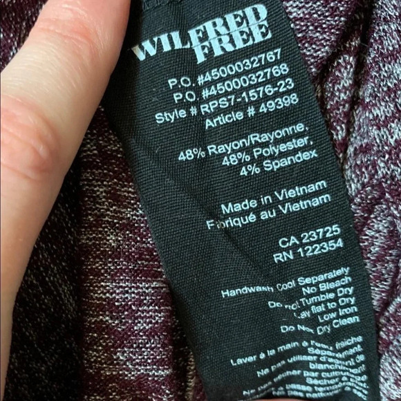 Aritzia Wilfred Free Ornella Tank Top Heathered Sleeveless Burgundy Size XS - Picture 10 of 14